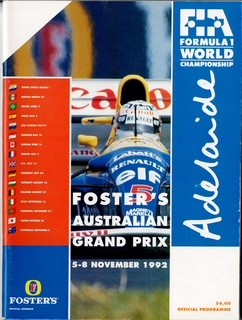 1992 Australian Grand Prix programme